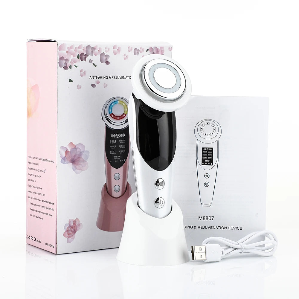 7-in-1 EMS LED facial device wand