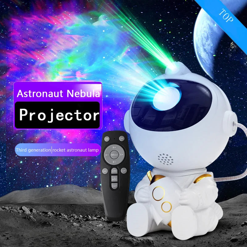 Nebula galaxy projector casting stars across a room