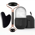 Gua sha and ice roller facial sculpting set